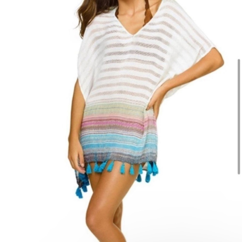 PilyQ COPPER ADRIANA TASSEL TUNIC Size M/L